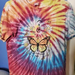Tie dye butterfly shirt